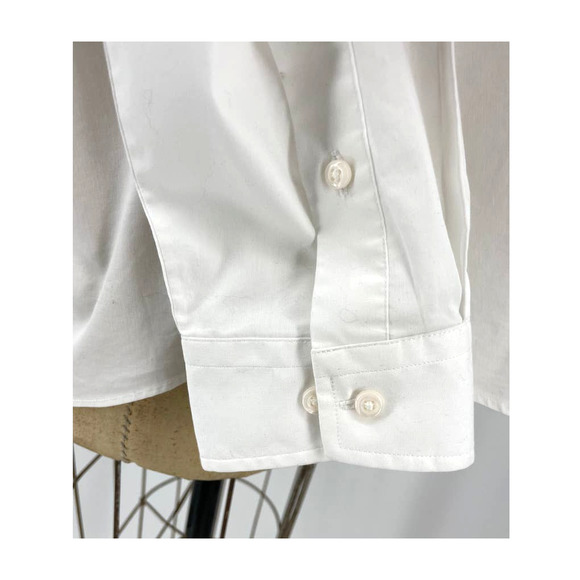 Ben Sherman Tailoring Stretch Dress Shirt White Long Sleeve Collared 17.5 - Picture 7 of 9